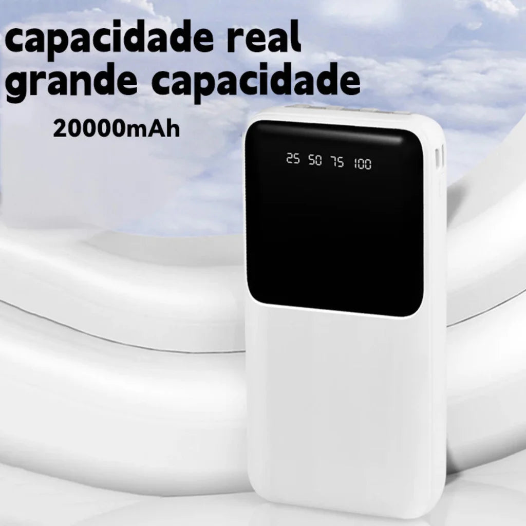 20000mAh Power Bank: Ultra-Fast Charging, Portable Charger, 4 USB Ports and Digital Display