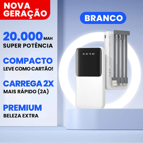 20000mAh Power Bank: Ultra-Fast Charging, Portable Charger, 4 USB Ports and Digital Display