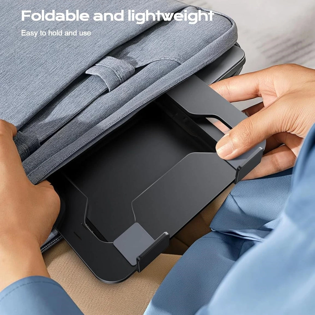 DT-02B Aluminum Alloy Stand, Adjustable Folding Cooling Support for Phone, Tablet, 17" Laptop