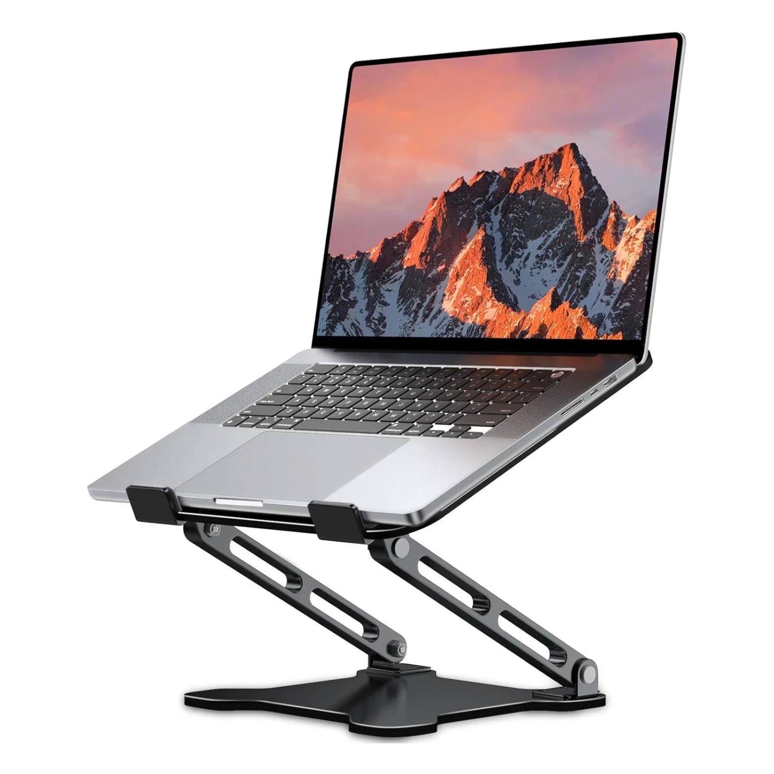 DT-02B Aluminum Alloy Stand, Adjustable Folding Cooling Support for Phone, Tablet, 17" Laptop