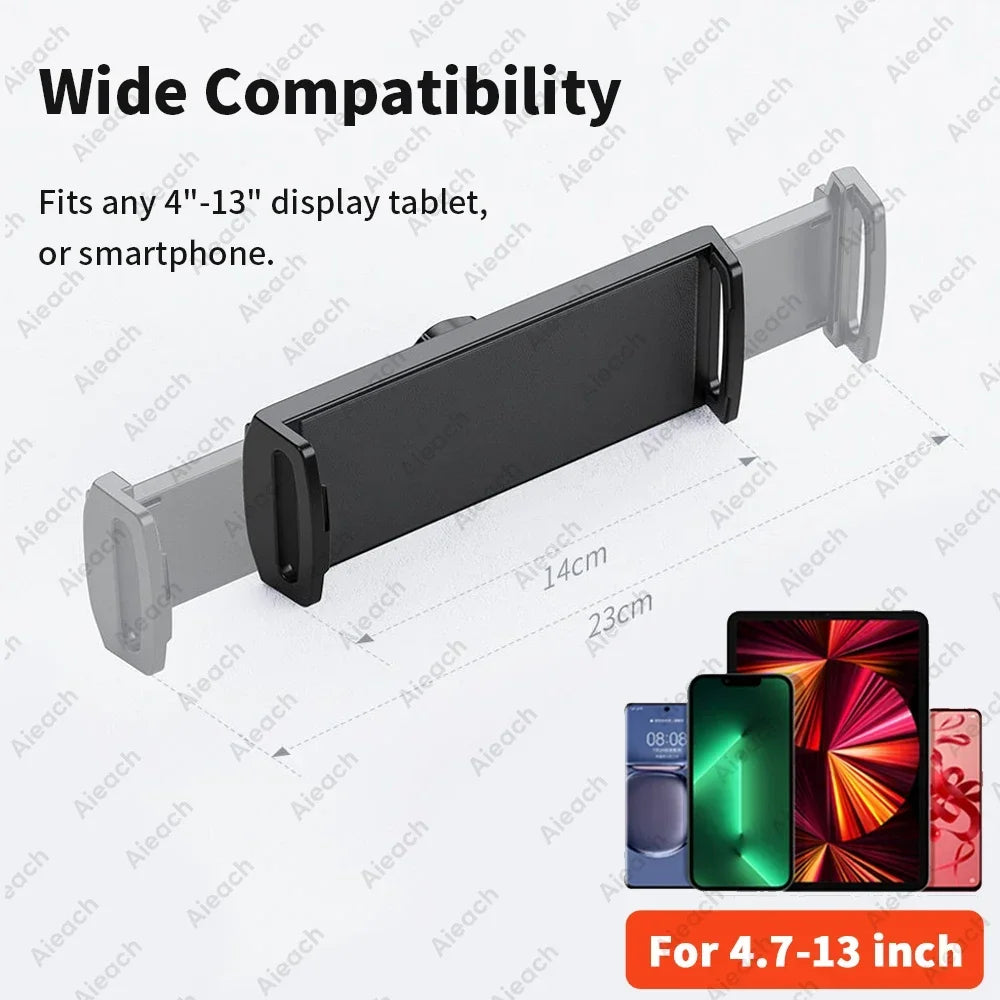 Tablet Stand Holder 15 in Adjustable Long Metal Flexible Arm for 4.7-13 in Phone iPad Stand Ergonomic Desktop Holder Multi-Angle