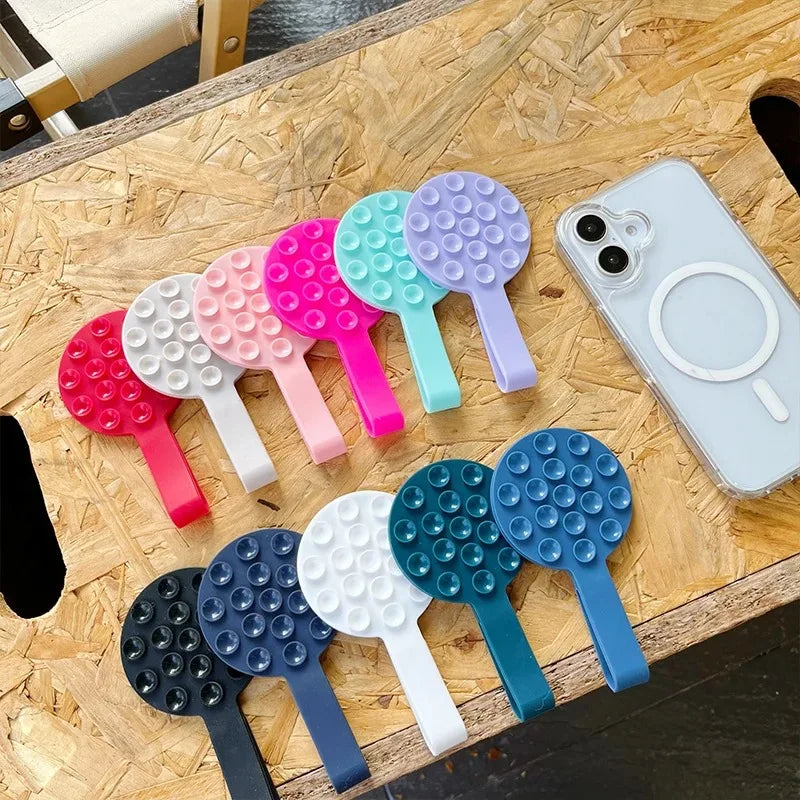 Universal Phone Magnetic Holder for iPhone 17-12 Suction Cup Mount with Metal Plate Portable the Wall Magnet Stand for Magsafe