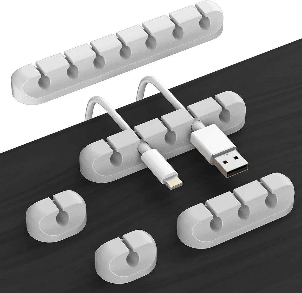 Adhesive Cable Holder Clips Cord Management Wire Organizer for Desktop USB Charging Cable Nightstand Power Cord Mouse Cable