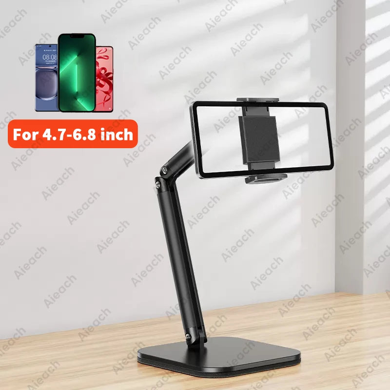 Tablet Stand Holder 15 in Adjustable Long Metal Flexible Arm for 4.7-13 in Phone iPad Stand Ergonomic Desktop Holder Multi-Angle