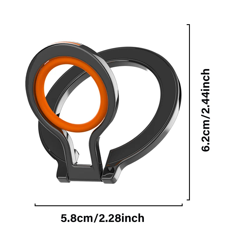 360 ° Rotation Finger Ring Magnetic Phone Holder for Magsafe Folding Portable Strong Magnet Stand for iPhone 17 16 Pro Samsung
